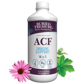 Buried Treasure Buried Treasure ACF Advanced Immune Support - 16 oz, 16 Servings with Elderberry, Echinacea and Herbal Blend for Immunity Support