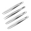 AioBos Tweezers, Set of 4 (Slanted Tip + Round Tip