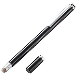 Elecom P-TPMCF01BK Stylus Pen [Conductive Fiber Type (Magnetic Cap Type)] (Replacement Nib) Black