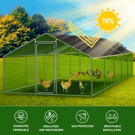 Garden Shade Cloth - for Plants Heat Protection 6'x8', 70% Vegetable Greenhouse Canopy with Grommets, Chicken Coop & Dog Kennel Cover, Outdoor Sun Tarp of Backyard & Balcony