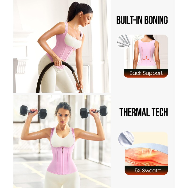 Junlan Waist Trainer for Women - Sauna Suit Sweat Vest