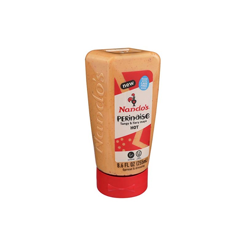 Nando's Perinaise, Tangy and Fiery Mayo, Hot, Squeeze Bottle, 8.6
