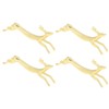 4Pcs Chopstick Rest Smoother Surfaces Reusable Cute Animal Design Gold