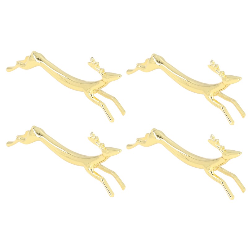 4Pcs Chopstick Rest Smoother Surfaces Reusable Cute Animal Design Gold