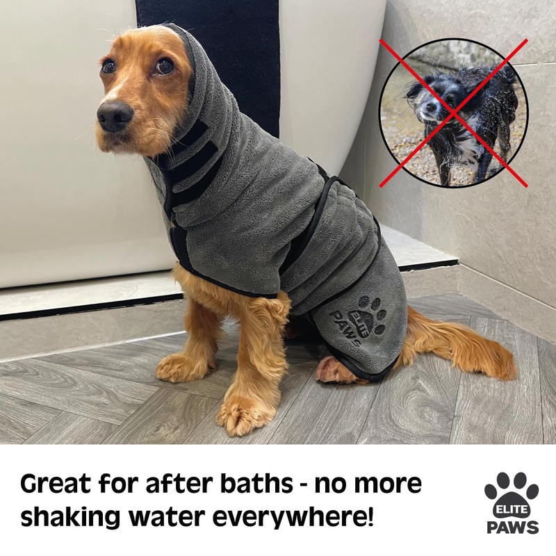 Elite Paws® UK: Luxury Dog Drying Coat, Thicker & Softer