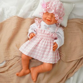 Zilasegy Full Silicone Baby Dolls,18-in Silicone Realistic Newborn Baby Doll, 1:1 Lifelike Reborn Sleeping Dolls,Non Vinyl Realistic Baby Dolls for 3+ Years Old (Sophia-Ivory)