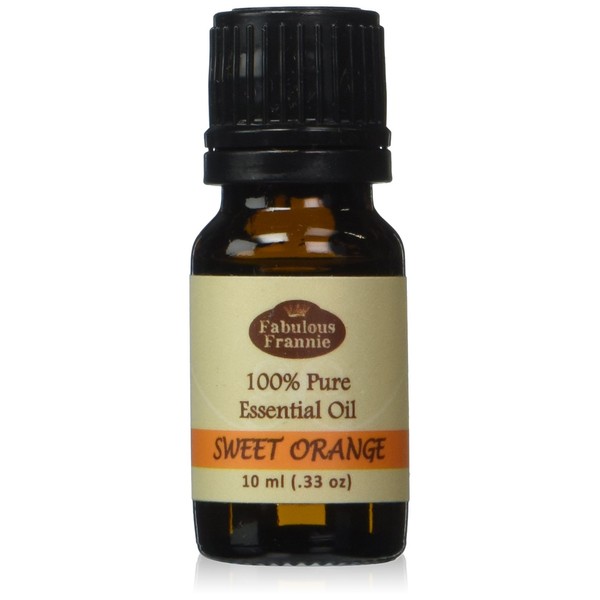 Fabulous Frannie Sweet Orange 100% Pure, Undiluted Essential Oil Therapeutic Grade - 10 ml. Great for Aromatherapy!