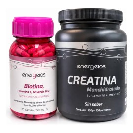 Biotina 120 Caps Y Creatina Monohidratada 500mg Energios