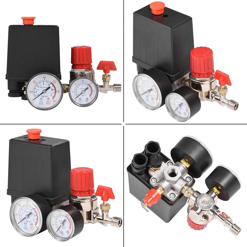 Pressure Regulator, Standard Air Compressor Pressure Switch with 2 Pressure