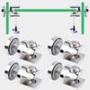 4 Pcs Glass Clamp Clip Adjustable Glass Bracket Glass Shelf