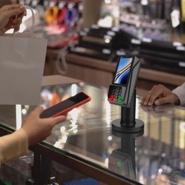 Homakover Credit Card POS Terminal Stand for Pax A35, Pax S300, Adjustable Clamp Width with Tilt, Contactless Payment Stand