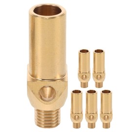 Toddmomy 6-Piece Brass Propane Gas Jet Nozzles Set with Quick Connect Fittings and Hose Adapters for Grills and Camping