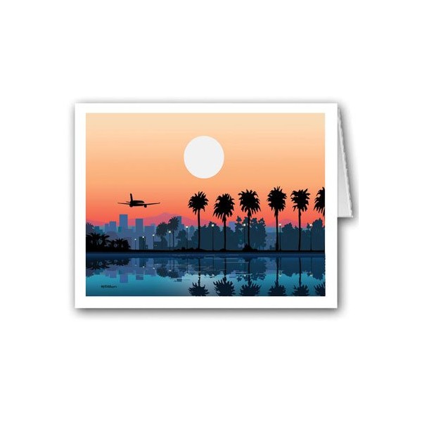 Beautiful City Sunset Note Card - 10 Boxed Cards & Envelopes