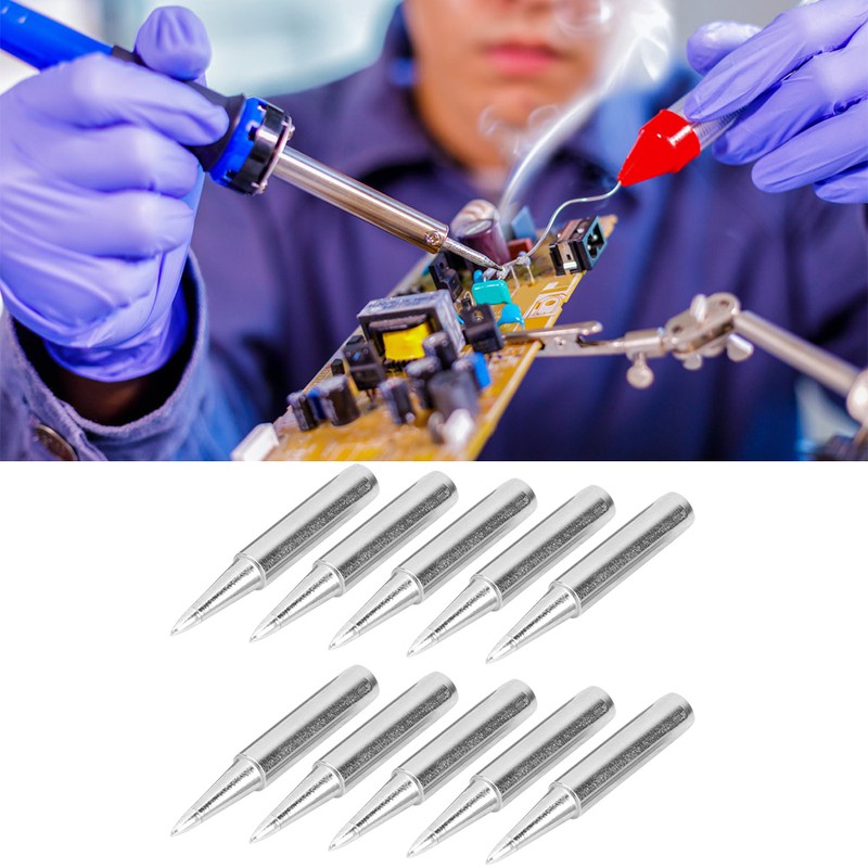 10pcs Lead Free Solder Iron Tip Set Soldering Iron Tip