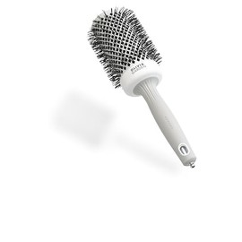 Olivia Garden Expert Blowout Shine - White & Grey - 55 - Round Antistatic Ceramic Brush for Shiny and Frizz-free Blowouts