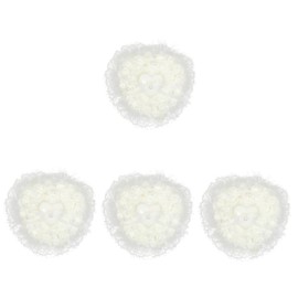 Gadpiparty 4pcs Wedding Ring Pillow Wedding Ring Holder Ring Pillow Holder Pearl Ring Pillow Wedding Pocket Ring Pillow lace Ring Pillow Heart Pillow Bride Love White Rose