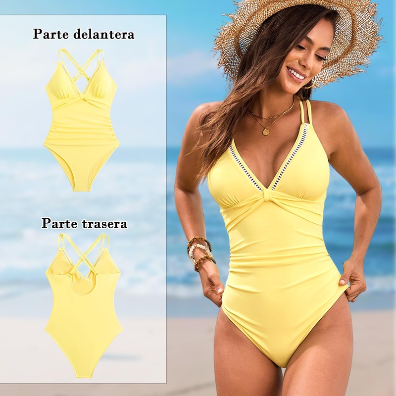 Cloeey Future Traje de Baño para Mujer, Estilo Completo (MX/US,