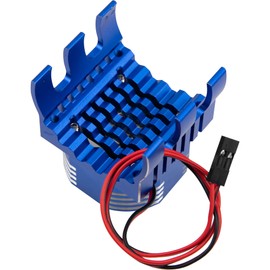 Vgoohobby RC Car Motor Heatsink w/ 21000 RPM Cooling Fan Aluminum Engine Motor Heat Sink Radiator Fit 42mm 4274 4268 Motors Compatible with Axial SCX10 Tamiya Arrma 1/8 1/10 RC Buggy Cars (Blue)