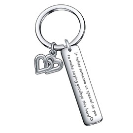 De&ai Coworker Moving Away Gift Retirement Keychain long distance friendship keychain remembrance keychain Memorial Gift Christmas jewelry Goodbye Farewell present colleague gift