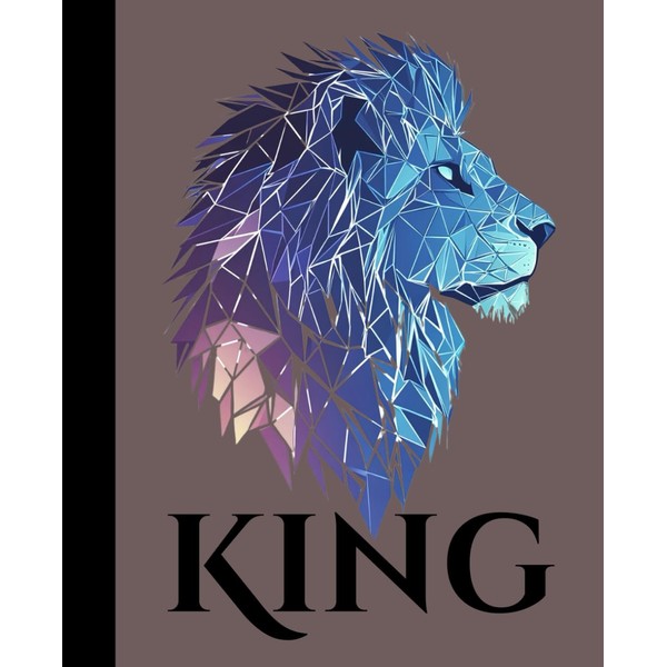 KING LION: Composition Notebook Motivational Quote on Back Cover Personal