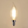 LED 5.5W Flame Tip Clear Filament Chandelier Light Bulb, 60W