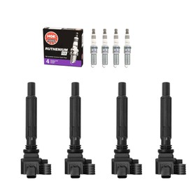 Yoshi Motors Pack of 4 Ignition Coil And Spark Plug Replacement For Ford 2018 2019 2020 2021 F-150 Mustang 5.0L V8 UF839