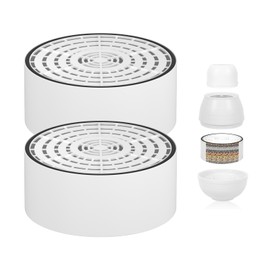 2 Pack Bath Filter Cartridge Replacement | 10-Stage 5,000 Gallons Filtration | Universal Fit for Most Bath Filters | Removes Chlorine, Fluoride, Heavy Metals | Durable & Skin-Safe, BPA Free