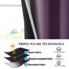 Yakamok 100% Blackout Curtains 63 inches Long,Room Darkening Purple Curtains