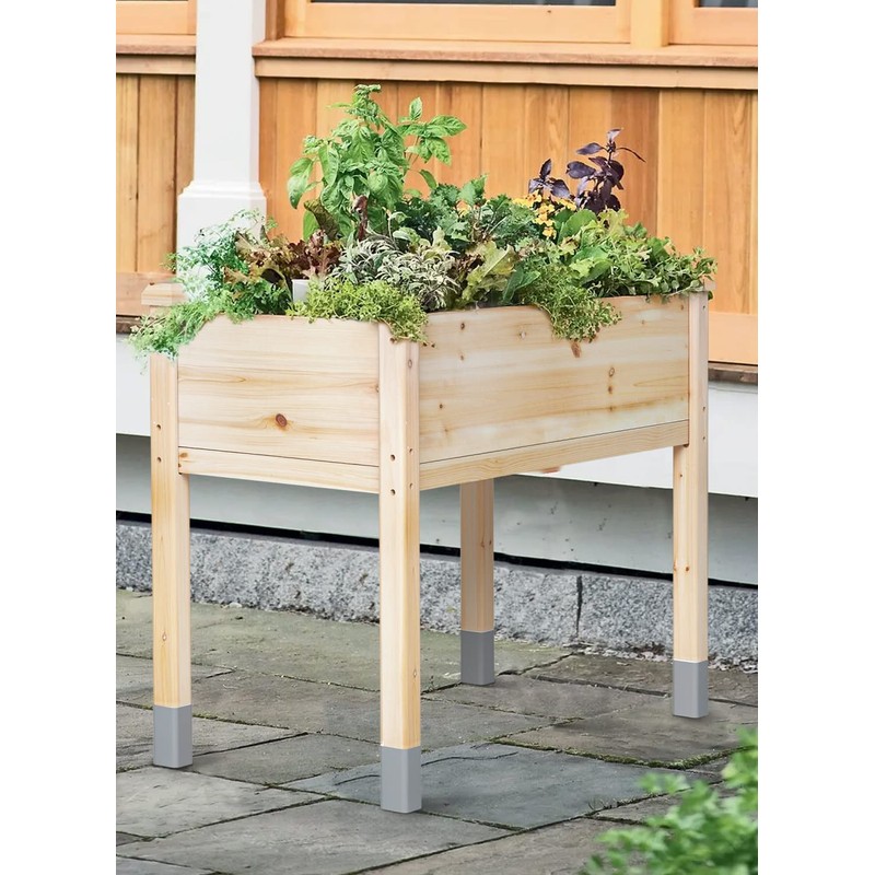 MIXC Wooden Raised Garden Bed with Legs, 48”L X 24”W,