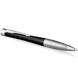 Bolígrafo PARKER Urban Twist | Negro apagado con adornos cromados | Punta mediana con repuesto de tinta azul | Caja de regalo