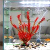 QWORK® 2 Pack Aquarium Artificial Plants, 12" Tall Plastic Decor