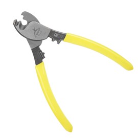 Cable Cutter, 6” Chrome Vanadium Steel Cable Wire Cutter with Anti-slip Plastic Handle, Suitable for High Voltage PE IV Cables Communication Cables