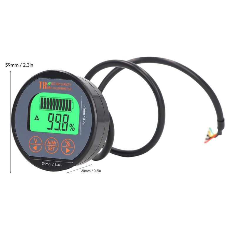 Battery Monitor Waterproof Reverse Connection Protection Battery Voltage Indicator 100V