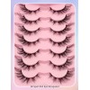 Pestañas Postizas Efecto Cat Eye 7 Pares 1.7 Cm Negras