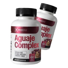Aguaje Complex  Kit 3  60 Cps  1 Mes  Curvas Naturales Sin Sabor                                                                                      