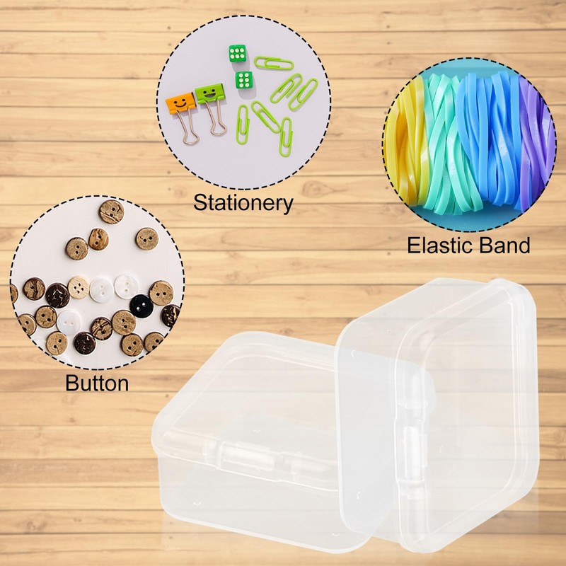 Rumyve 6Pcs Clear Plastic Storage Boxes with Lids - Mini