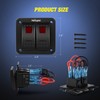 Nilight 2 Gang Rocker Switch Panel 12V 24V DC Red