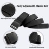 maikun Black Canvas Hiking Mens Elastic Belt, Mens Stretch Belts