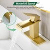 Waterfall Bathroom Faucet, Modern Single Handle Bathroom Faucets for 1