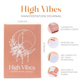 Manifestation Journal: 12-Week Manifesting Planner with Vibe Tracker, 5x55 Spiritual Planner, Manifesting Journal for Women & Starter Guide for Manifestation Beginners + Bonus Affirmation Cards
