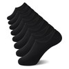 SIXDAYSOX Black No Show Socks Men 8 Pack Low Cut