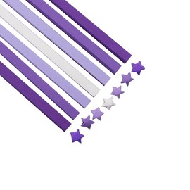 Leliafleury 1080 Sheets Gradient Purple Star Paper Strips Origami Stars Paper Colorful Star Folding Paper for DIY Hand Art Crafts