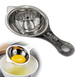 Egg Separator, Stainless Steel Egg White Separator and Egg Yolk Separator Egg Divider, Egg Strainer Spoon Filter Kitchen Baking Tools