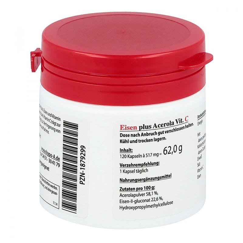 HYPO A Iron + Acerola Vitamin C Capsules Pack of