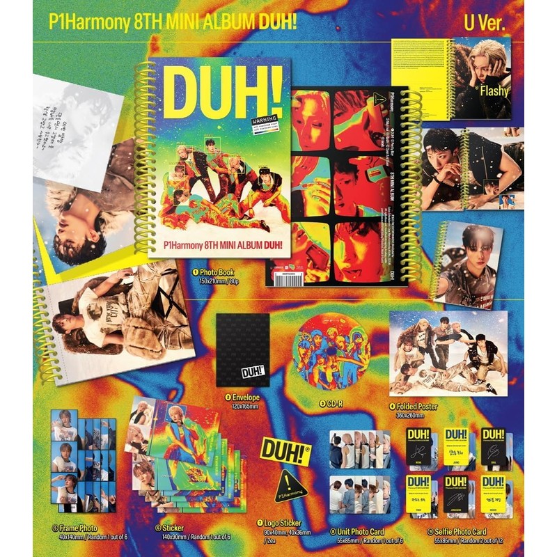 P1Harmony DUH! 8th Mini Album Photobook Ver (Random Ver)
