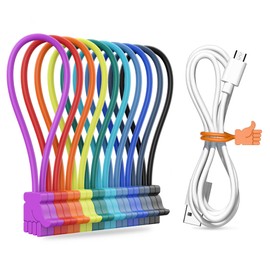 Reusable Magnetic Cable Ties Thumbs-up Magnetic Twist Ties for Cord Cable Organizer and Bundling, Can Be Use in Home Office School Outdoor