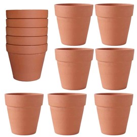 OLEEP Clay Pot - 12 Pack Large Terra Cotta Plant Pot with Drainage Hole, Clay Planters Pot, Terracotta Pot for Indoor Outdoor Plant (4.7 inch)