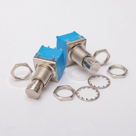 2pcs Electric Guitar 3PDT Effects Stomp Foot Pedal Switch True Bypass with Solder Terminals