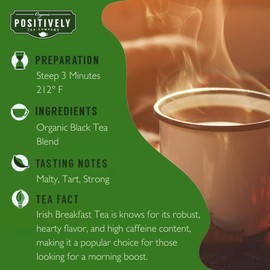Organic Positively Tea Company, Irish Breakfast Black Tea, Loose Leaf, 4 Ounce
