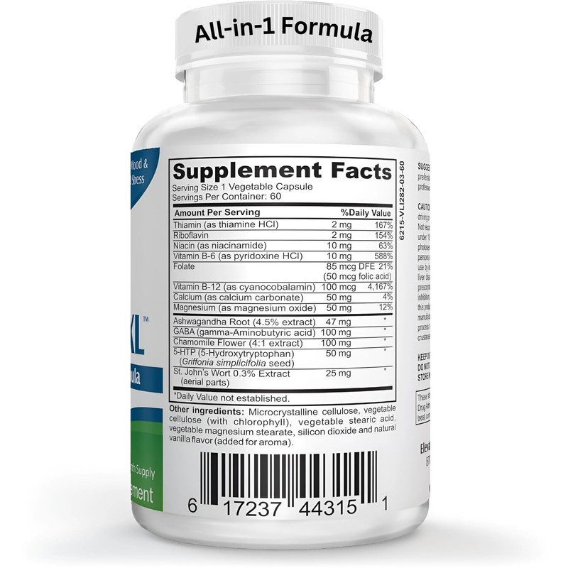 Mood-XL: 30-Day Mood Support Supplement (All-in-1 Blend) with 13 Active